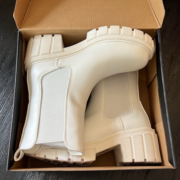 Women’s Ankle Low Heel Platform Chunky Sole Boots - Picture 8 of 9